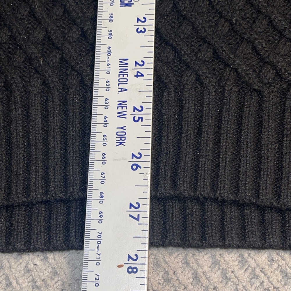 Aritzia "Sunday Best" M Peggy Sweater Black Merino Wool Cable Knit Chunky - Picture 5 of 9